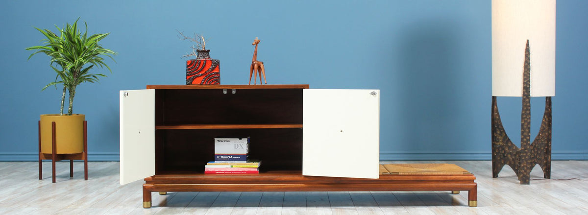Renzo Rutili Credenza with Seating Bench for Johnson Furniture