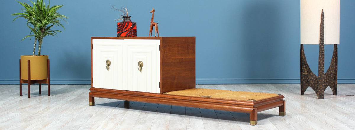 Renzo Rutili Credenza with Seating Bench for Johnson Furniture