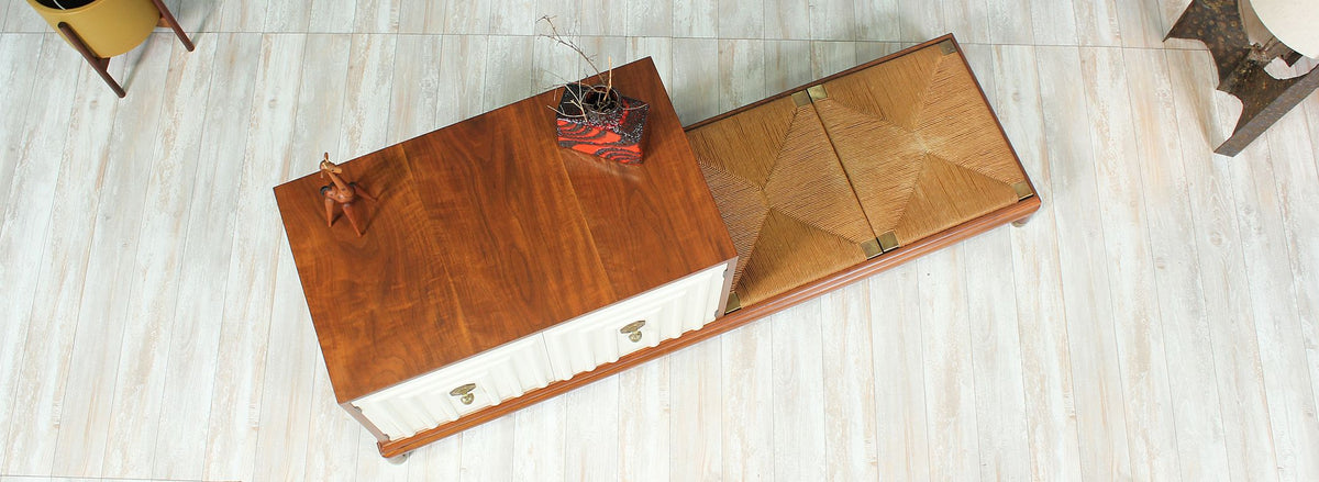 Renzo Rutili Credenza with Seating Bench for Johnson Furniture