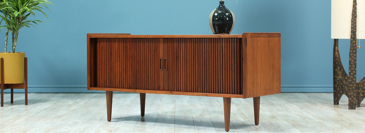 Merton L. Gershun Tambour-Door Credenza for Dillingham