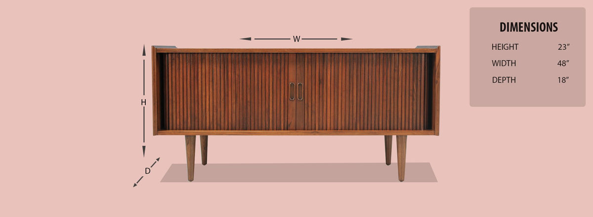 Merton L. Gershun Tambour-Door Credenza for Dillingham