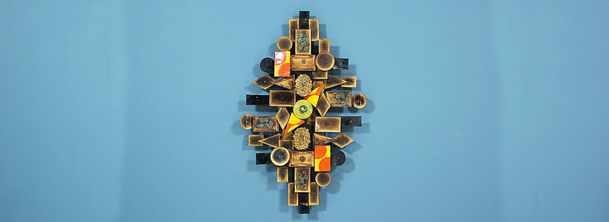 Mid-Century Modern Brutalist Wall Art Sculpture