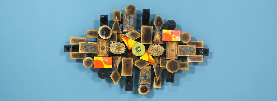 Mid-Century Modern Brutalist Wall Art Sculpture