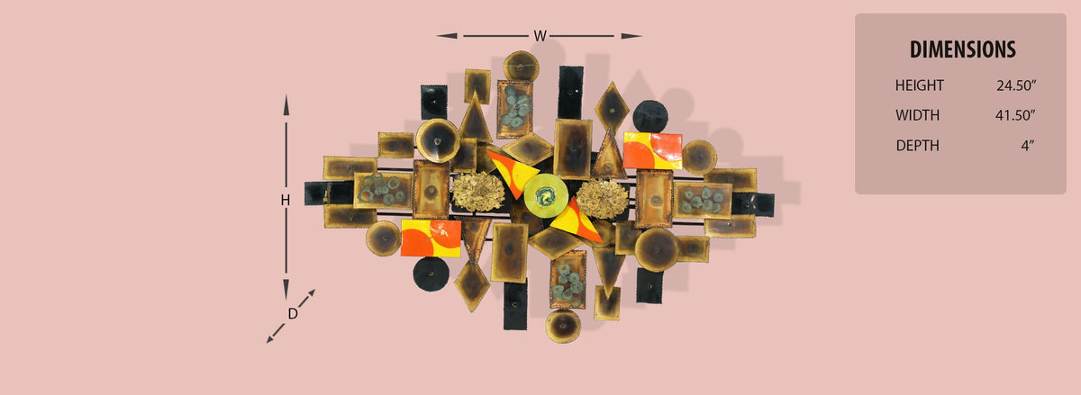 Mid-Century Modern Brutalist Wall Art Sculpture