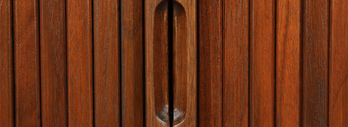 Milo Baughman Tambour-Door Credenza Walnut for Glenn of California 