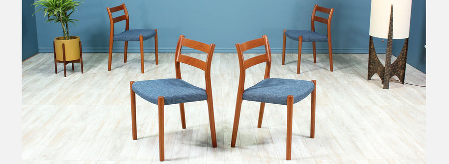 Niels O. Møller Model #84 Teak Dining Chair for J.L. Møllers