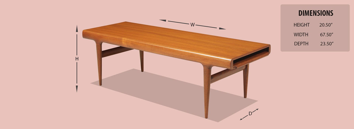 Johannes Andersen Teak Coffee Table for Uldum Møbelfabrik