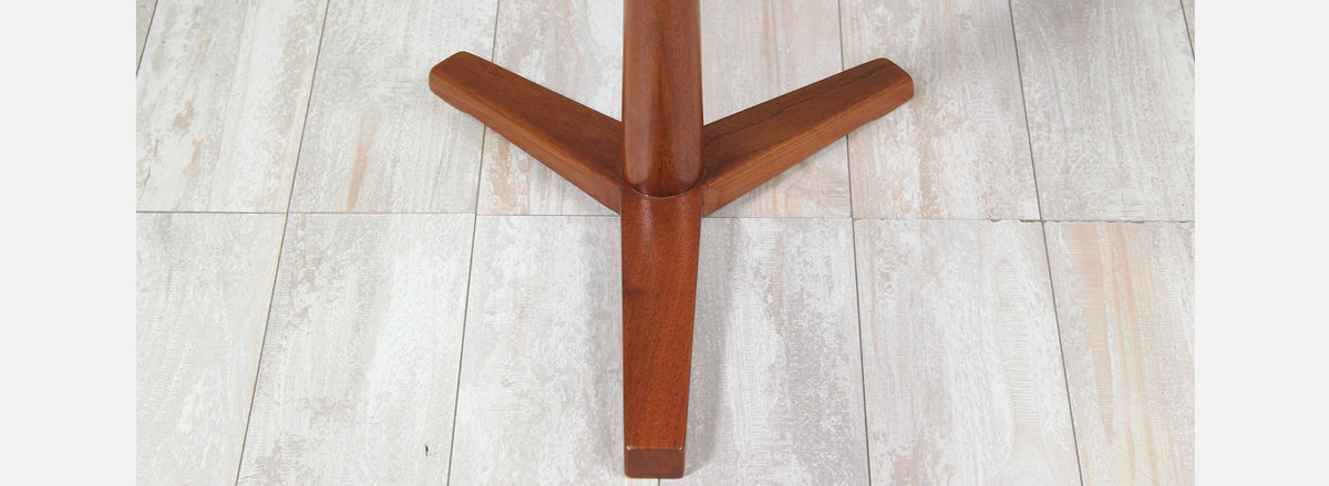Swedish Modern Tri-Leg Teak Side Table by Dux