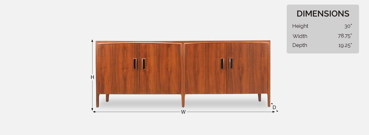 Mid-Century Modern Walnut Credenza