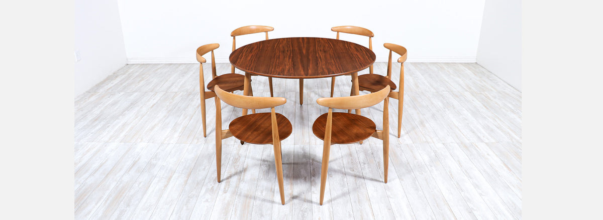 Danish Modern "Heart" Dining Set by Hans J. Wegner