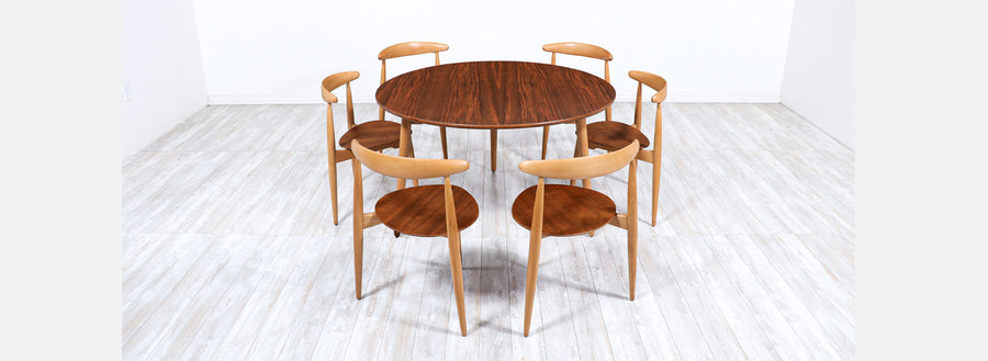 Danish Modern "Heart" Dining Set by Hans J. Wegner