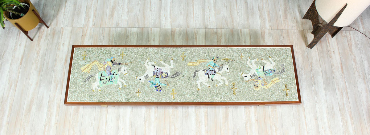 California Studio Coffee Table with Venetian Tile-Top by Conrad Divine 