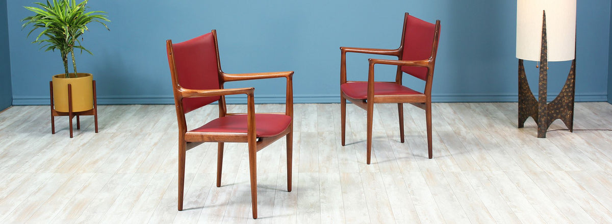 Hans J. Wegner JH-509 Walnut Arm Chairs for Johannes Hansen 2