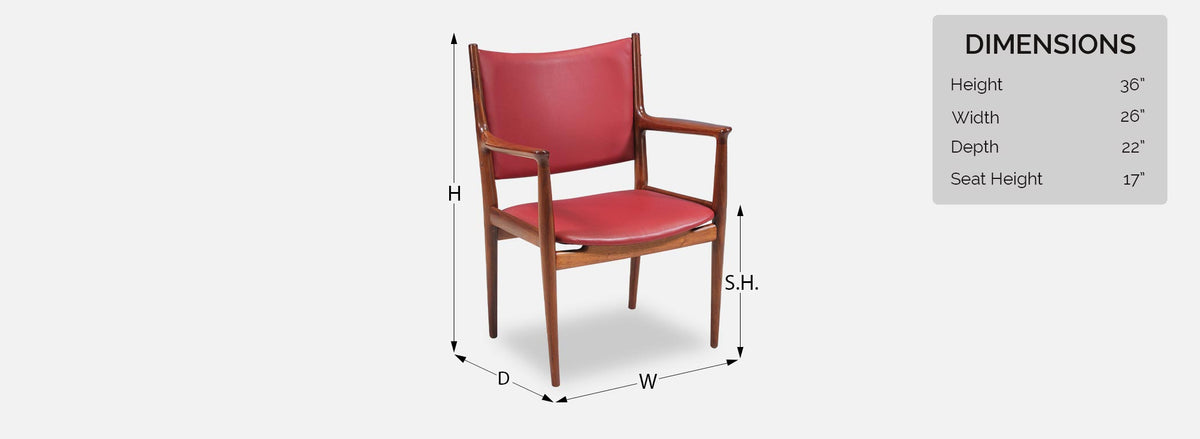 Hans J. Wegner JH-509 Walnut Arm Chairs for Johannes Hansen 2