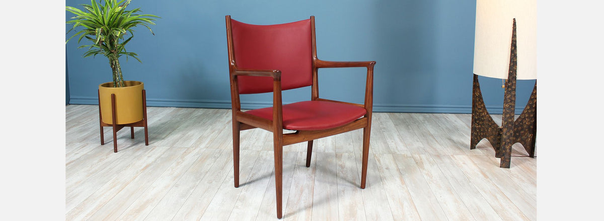 Hans J. Wegner JH-509 Walnut Arm Chairs for Johannes Hansen 2