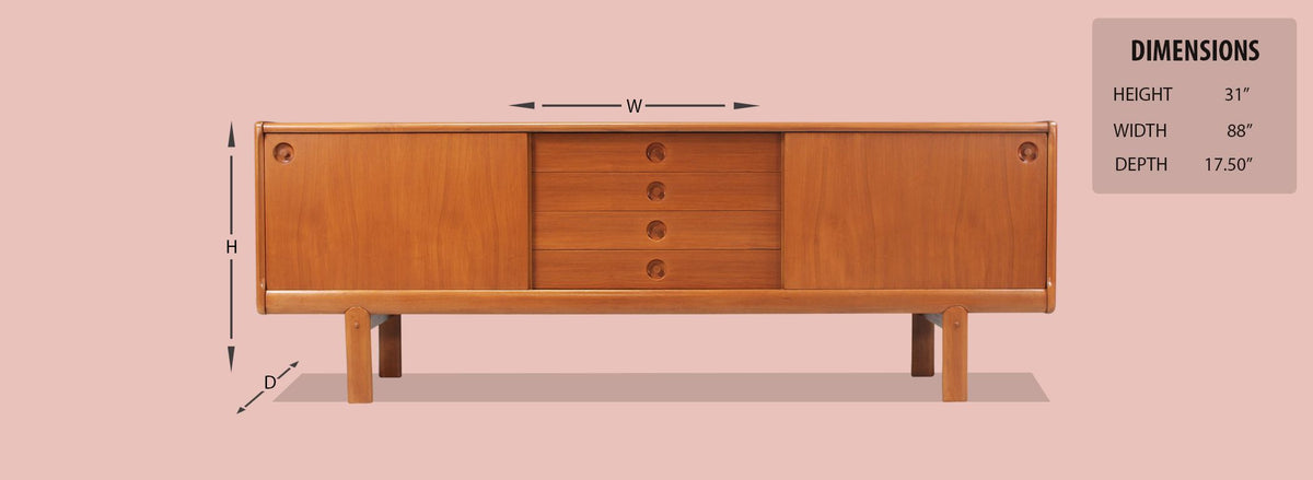 H.W. Klein Teak Credenza for Bramin Møbler