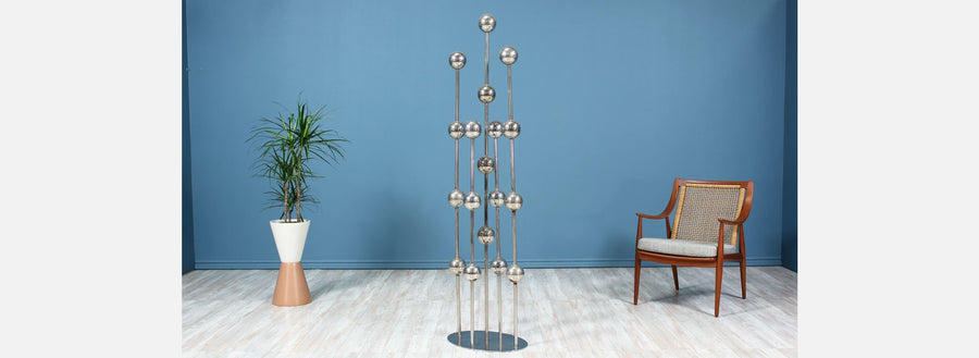 Mid-Century Modern Free-Standing Chrome Sculpture