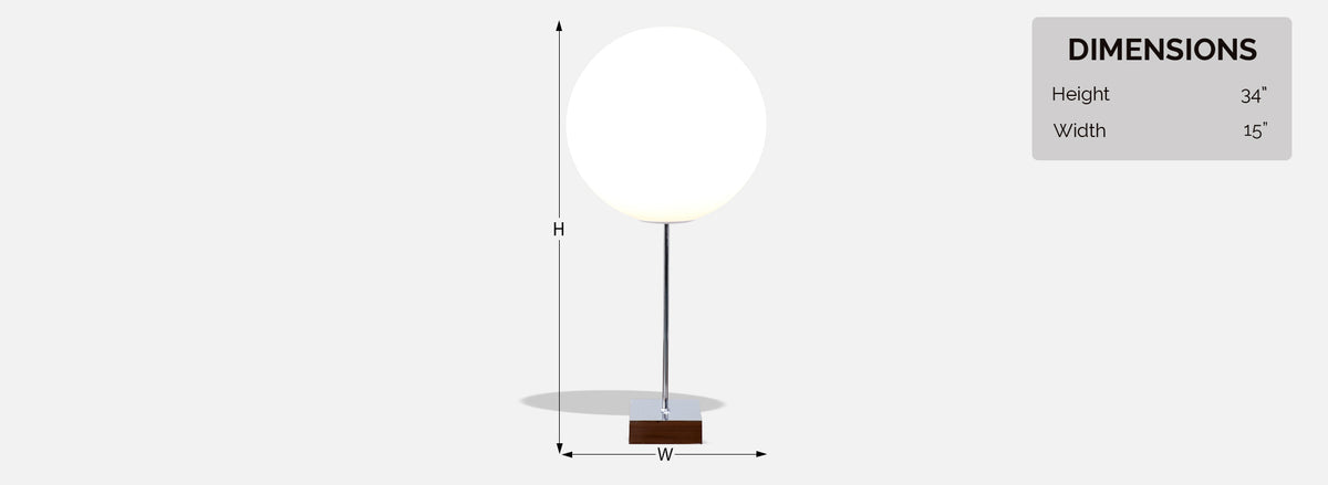 Robert Sonneman "Lollipop" Chrome Table Lamp