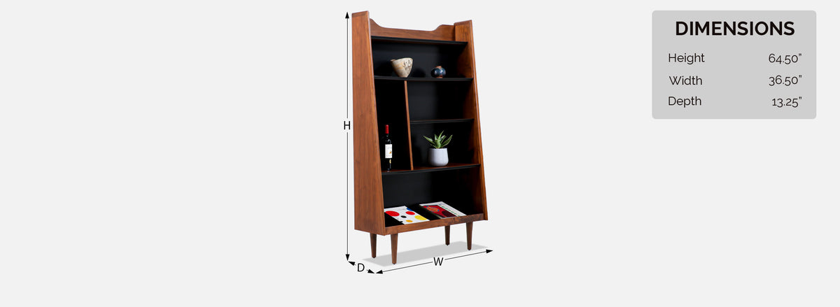 Merton L. Gershun Free-Standing Walnut Bookshelf for Dillingham 