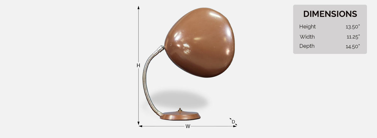 Greta M. Grossman "Cobra" Table Lamp for Ralph O. Smith