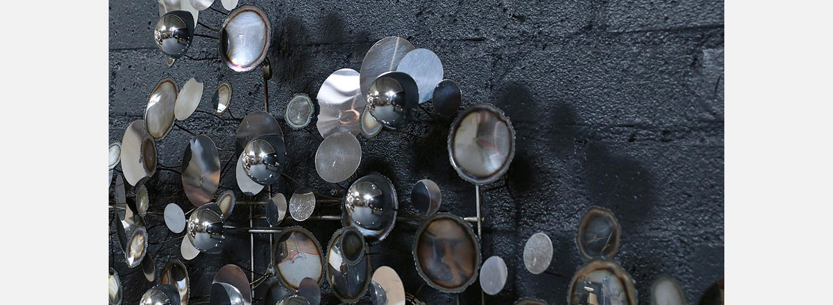 Vintage Californian Modern "Raindrop" Chrome Sculpture by Curtis Jere