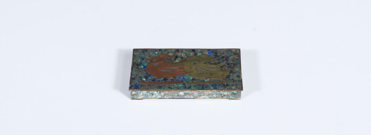 Mexican Modernist Mix Metals Tray Box by Los Castillos