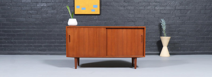 Danish Modern Teak Credenza by Carlo Jensen for Hundevad Co.