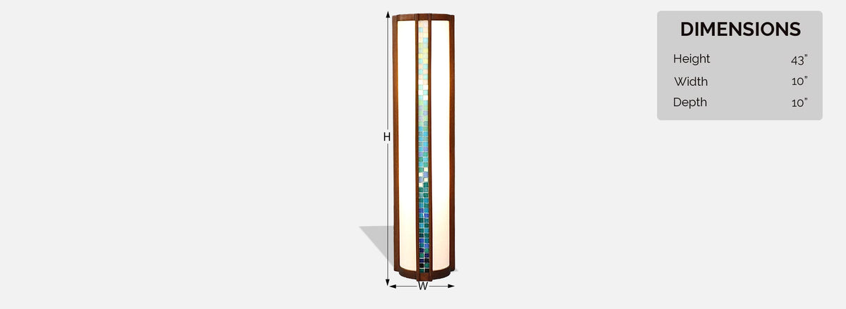 John Keal Mosaic Tile Floor Lamp for Modeline of CA
