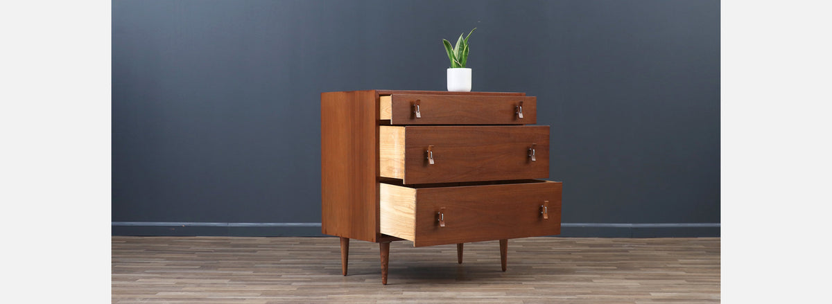 Stanley Young Walnut 3-Drawer Chest for Glenn of California