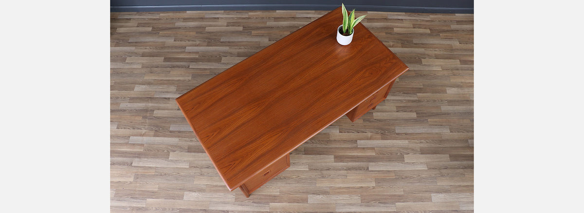 Erik Brouer Executive Desk with Bookcase for Brouer Møbelfabrik