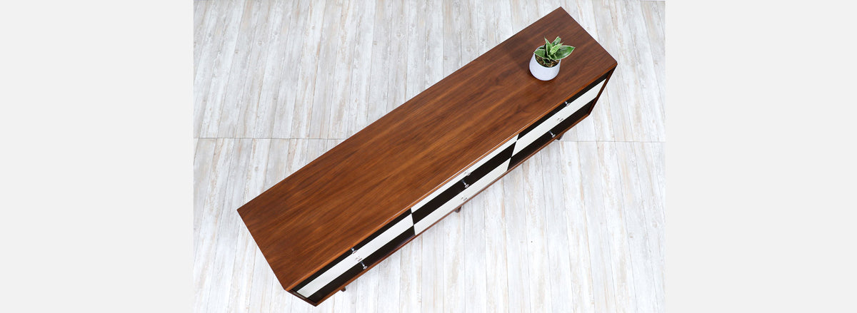 Milo Baughman Two-Tone Lacquered Dresser for Glenn of California