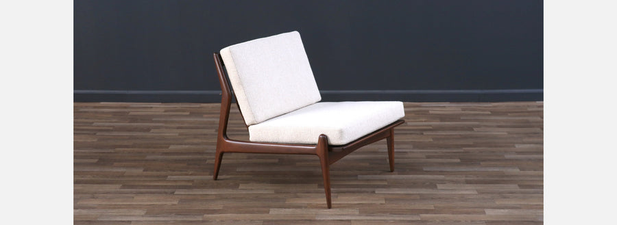 Danish Modern Armless Lounge Chair by Ib Kofod-Larsen
