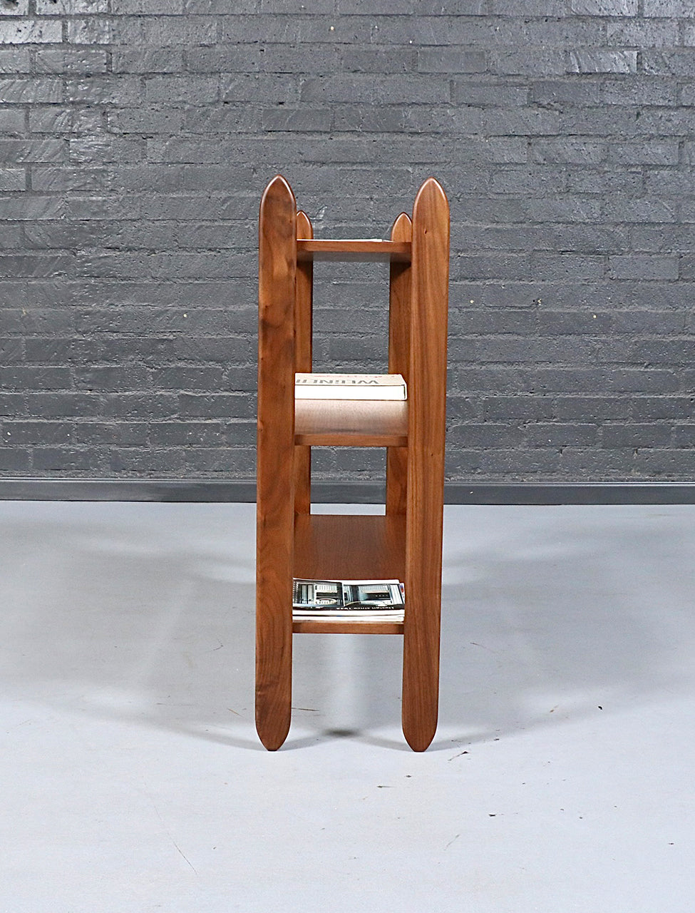 Custom Made Floating Walnut Bookshelf by Danish Modern LA