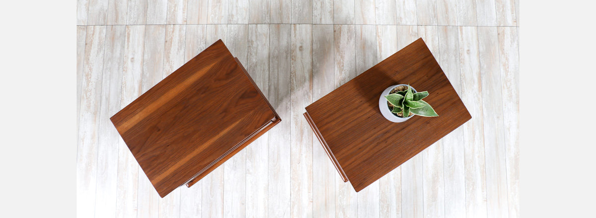 Mid-Century Modern Walnut Night Stands by American of Martinsville