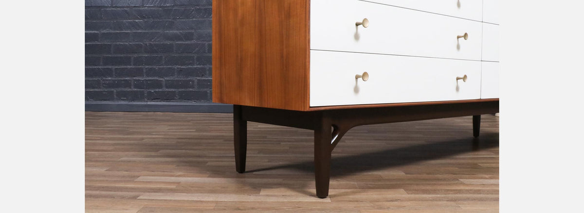 Greta M. Grossman Two-Tone Lacquered & Walnut Dresser for Glenn of CA