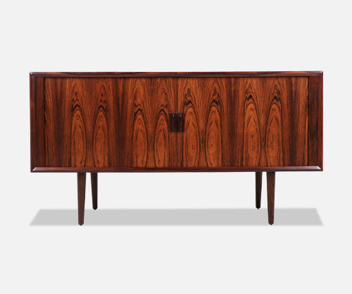 Svend A. Larsen Tambour-Door Rosewood Credenza for Faarup Møbelfabrik 