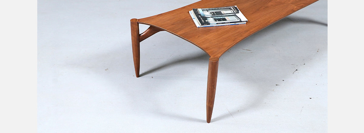 Rare Greta M. Grossman Sculpted Floating Top Coffee Table for Glenn of California