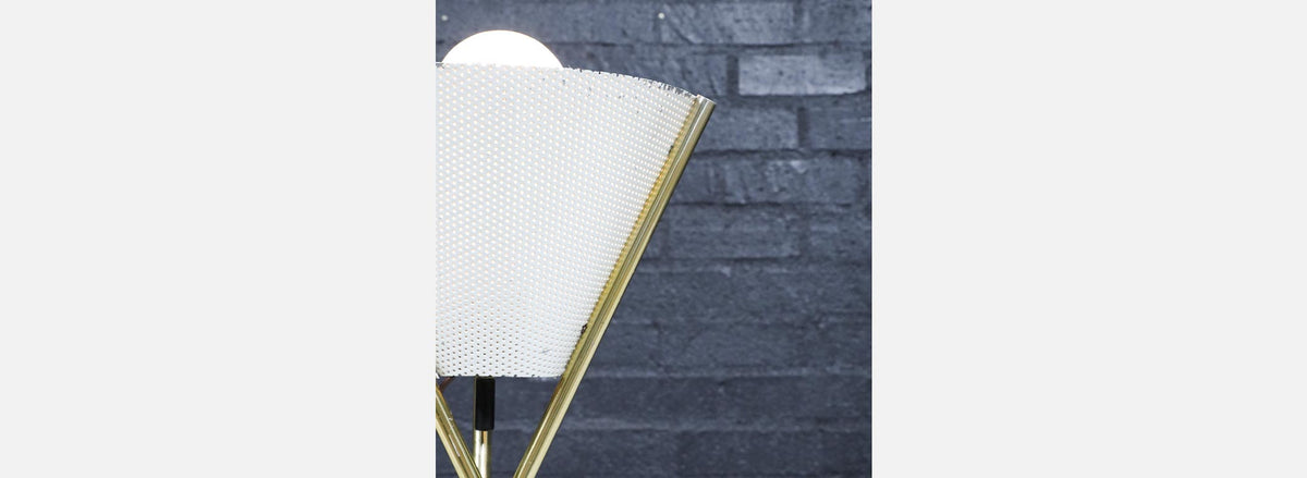 Gerald Thurston Tripod Brass Table Lamp for Lightolier