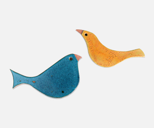 California Modernist Glazed Ceramic Bird Sculptures by Doyle Lane