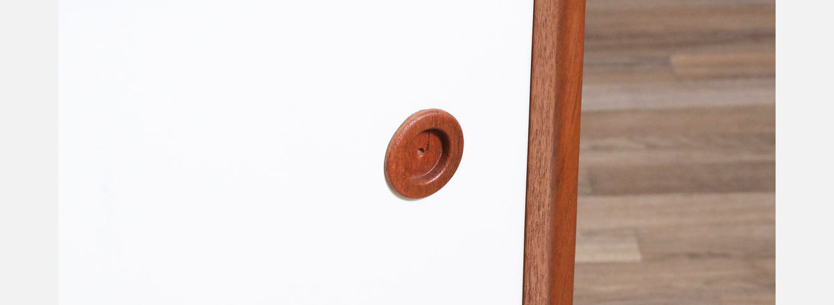 Danish Modern Teak & Two-Tone Lacquered Credenza