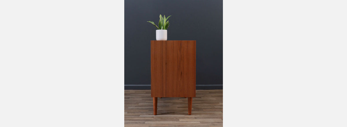 Carlo Jensen Teak Tambour-Door Cabinet for Hundevad Co.