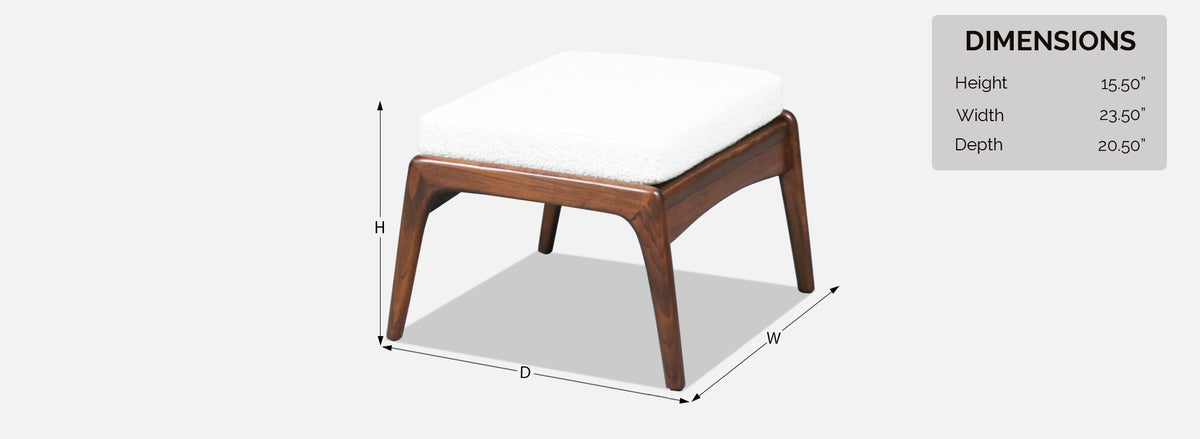 Danish Modern Reclining Lounge Chair with Ottoman by Ib Kofod-Larsen