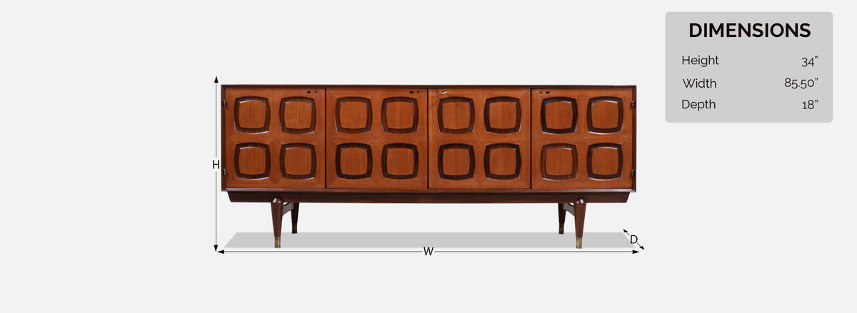 Rolf Rastad & Adolf Relling Two-Tone Teak Credenza for Gustav Bahus