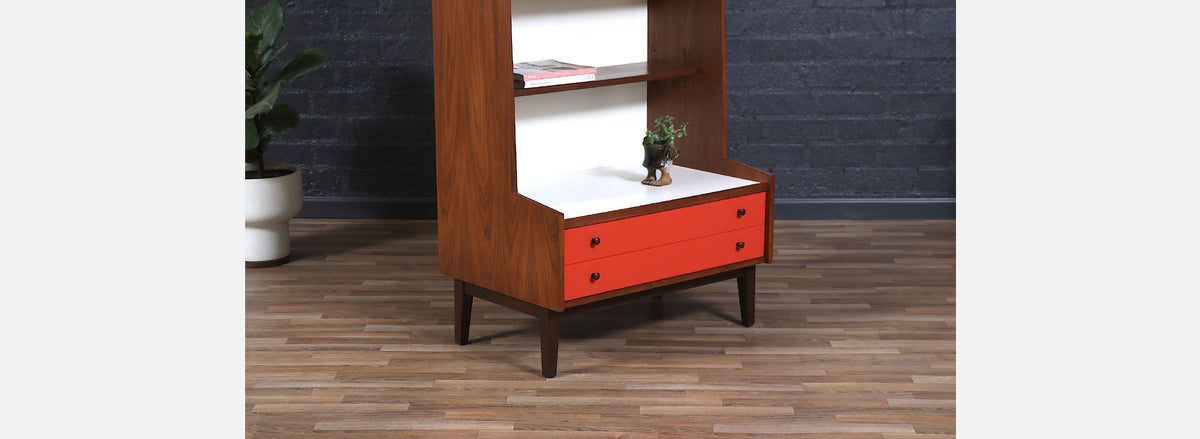 Kipp Stewart Lacquered & Walnut Bookshelf for Glenn of CA