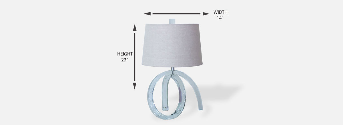Dorothy Thorpe Lucite “Pretzel” Table Lamp
