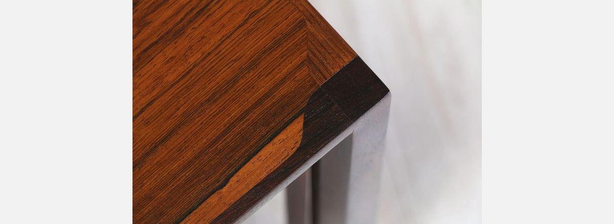 Danish Modern Rosewood Nesting Tables by Mogens Kold