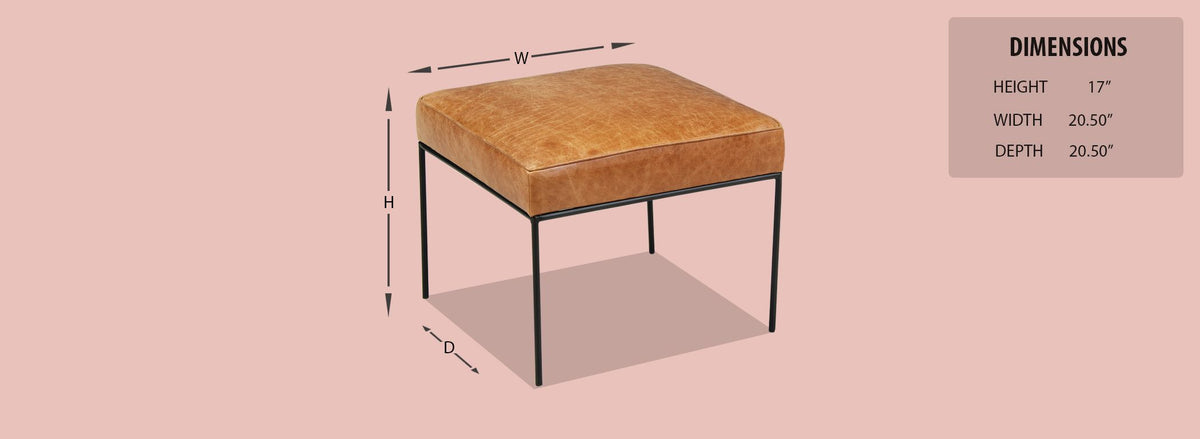 Paul McCobb Iron & Leather Stool for Planner Group