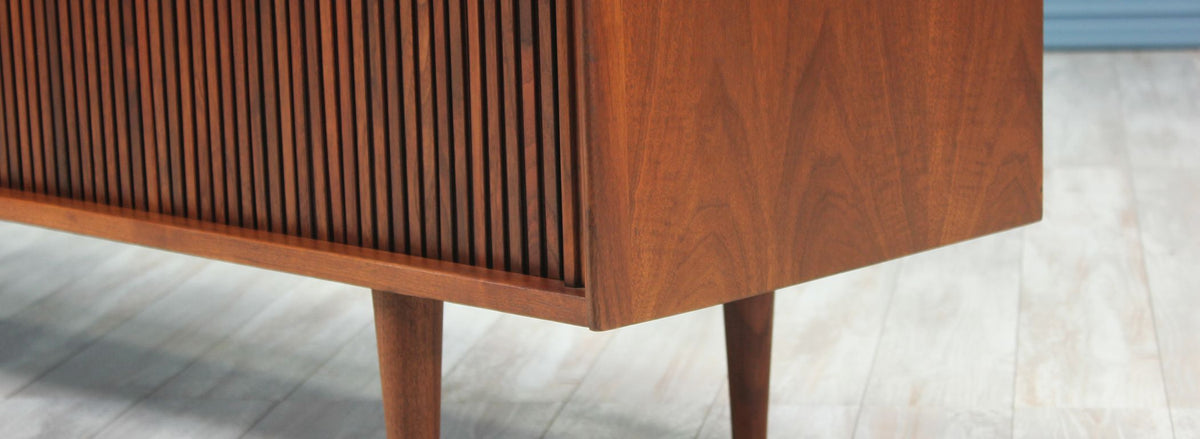 Merton L. Gershun Low Profile Tambour-Door Credenza for Dillingham-2