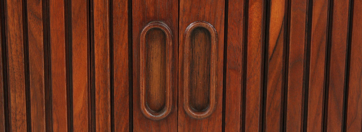 Merton L. Gershun Low Profile Tambour-Door Credenza for Dillingham-2
