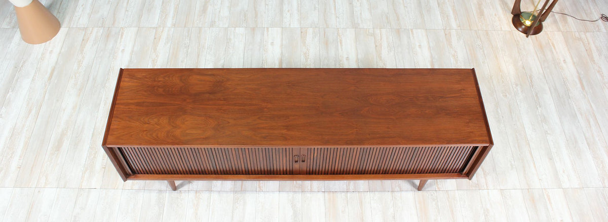 Merton L. Gershun Low Profile Tambour-Door Credenza for Dillingham-2